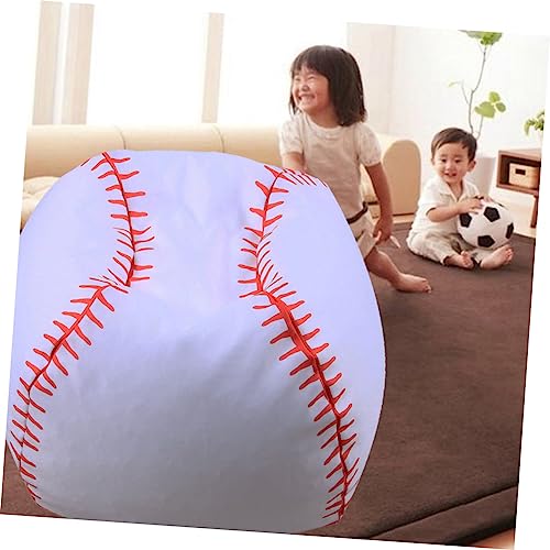 Pouf de rangement baseball en polyester résistant avec fermeture éclair, lot de 2 - 5
