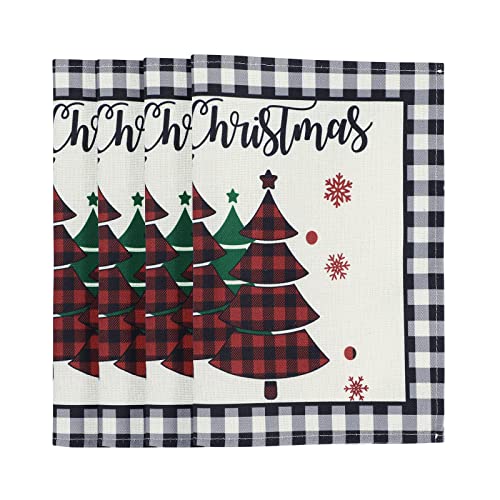 Image of Christmas Placemats Set of 4 Christmas Kitchen Table Mats Set of 6 Christmas Marble Kitchen Accessories Non Slip Placemats Christmas Tree Set of 4