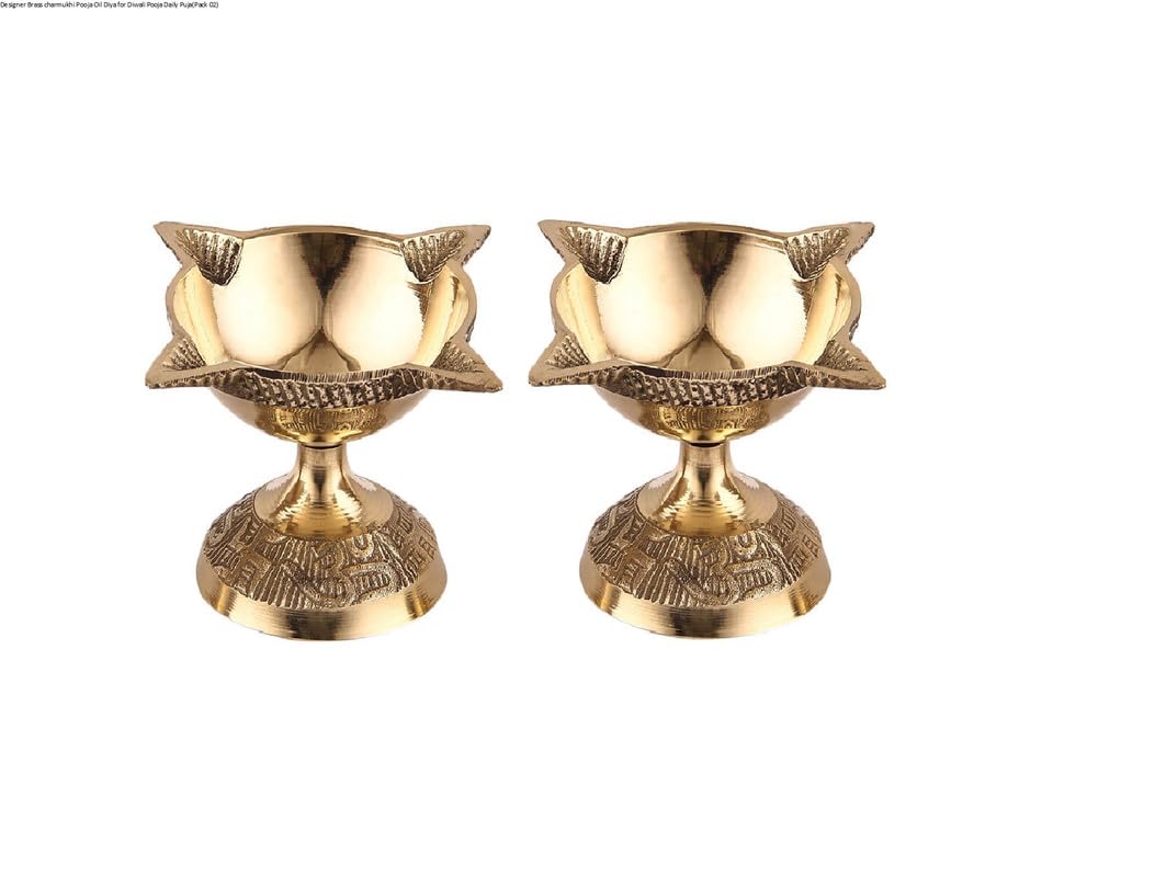TORPPEZA 4 Face Brass Diya for Pooja, Mandir, Diwali Festival Oil lamp Diya for Daily Pooja/Diwali Pooja Charmukhi Diya for Pooja (B0C9QPGNVN) Amazon Price History, Amazon Price Tracker