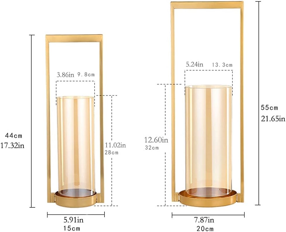 Glass Candlestick Romantic Candlelight Dinner Modern Minimalist Living Room Dining Table Creative Home Decoration Ornaments Candlestick (Size : M) ()