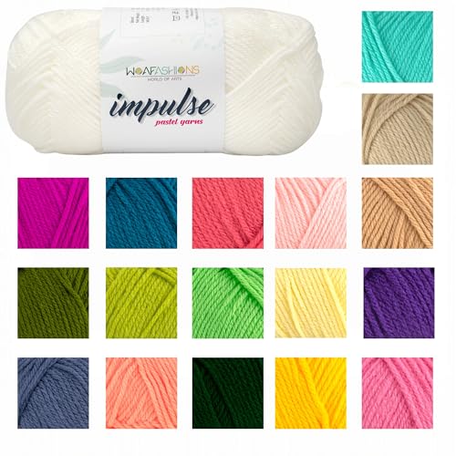 Image of WOAFashions Impulse Hand Knitting & Crochet Yarn (White) (100gms - Pack of 1)