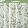 Awellife Sage Green Shower Curtain,Long Cotton Flo... #2
