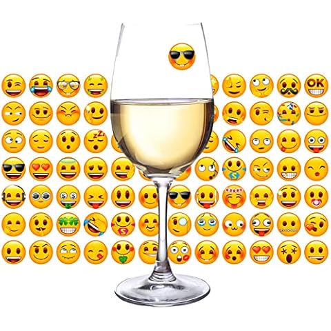 80+ Magic Trendy Emoji Stickers for for Water Bottles, Laptop, Phone, Fridge Decor Patches Decal, Kids Party, Reusable and Washable Drink Makers Cover