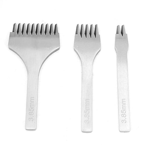 Herramienta de punzón de agujero de cincel de cuero, 3 uds, trabajo a mano Pro-Stitch 2.7/3.0/3.38/0.152 in (0.152 in)