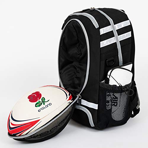 Mud Mate KITSACK La mejor mochila de rugby para llevar pelotas. negro