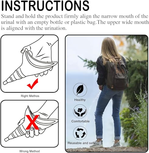 image for Sunany Female Urination Device, Reusable Female Urinal Silicone Women 