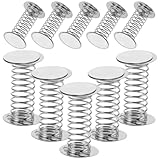 Veemoon 10 Pack Craft Spring Bases, Shaking Head Doll Spring - Metal Spiral Base with Adhesive for Shake Head Action - for DIY Crafts and Collectibles Doll Accessories (4CM)