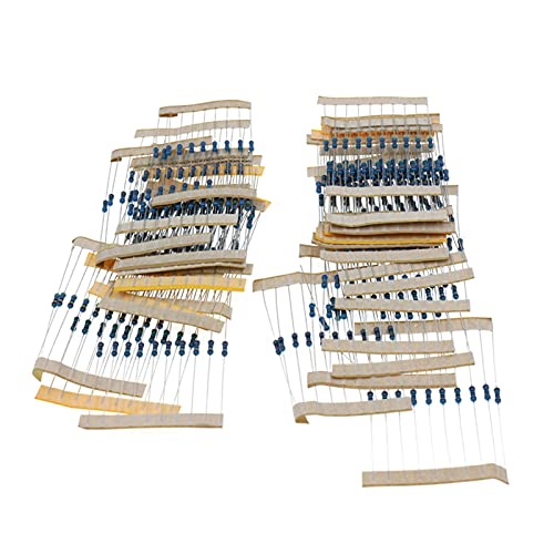 Staright 300PCS 1 / 4W 1% Kit de resistores de filme de carbono 10 a 1M Ohm 30 es Resistores de meta
