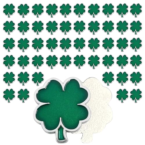 BSTWARM 50 Pcs Golf Ball Markers - Four Leaf Clover,