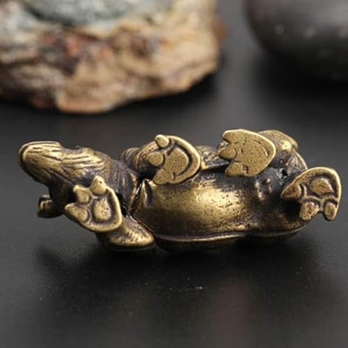 Pumixiy Mini escultura de rinoceronte de cobre, hecha a mano, decoración de animales para el hogar, oficina, escritorio, estilo antiguo, modelo de rinoceronte de metal, adorno tradicional de cobre