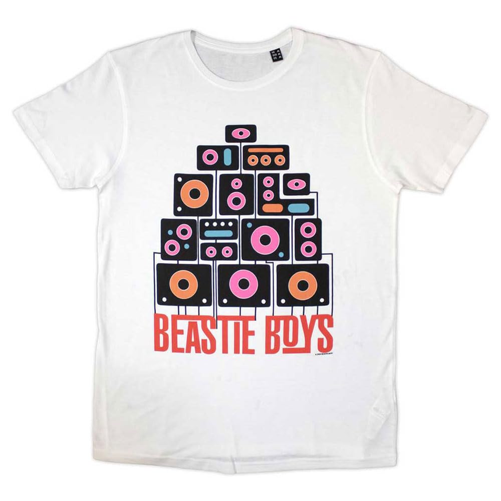 Rock Off Officially Licensed Products Boys White The Beastie Tape T Shirt Xxl