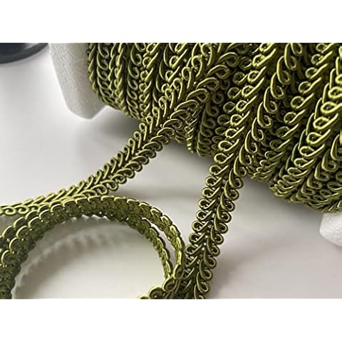 Khaki Green Rayon Braid Cord Trim Cover
