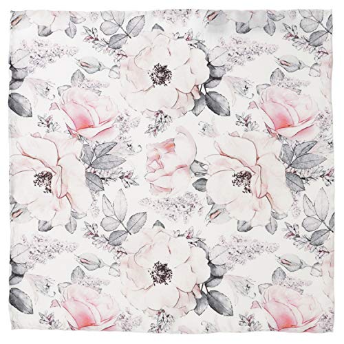 Ox and Bull Trading Company Painted Floral Gray Pocket Square