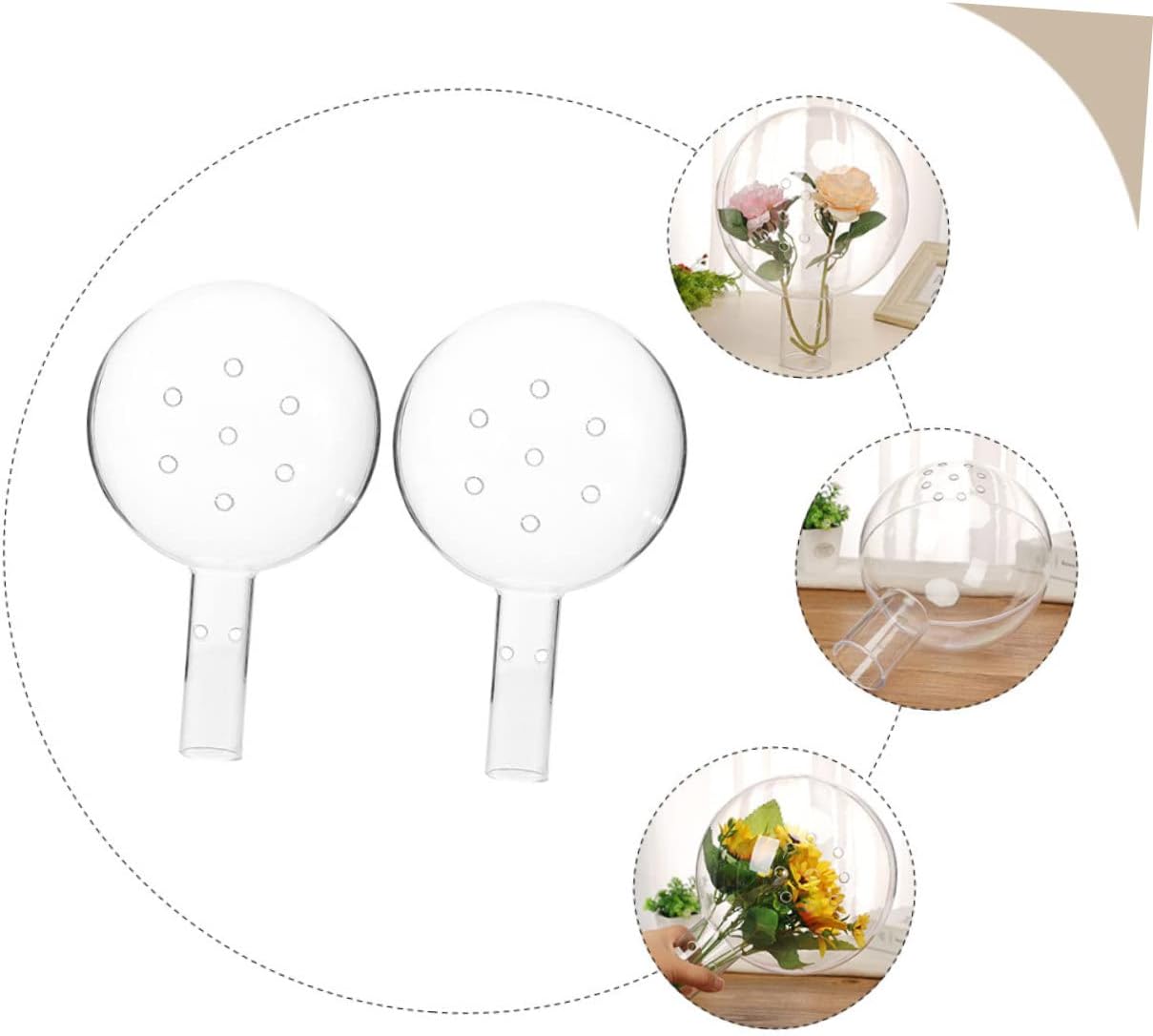 2pcs Flower Decorative Sphere for DIY Bouquets Hollow Ball for Creative Flower Arrangements for Festivals and Special Occasions
