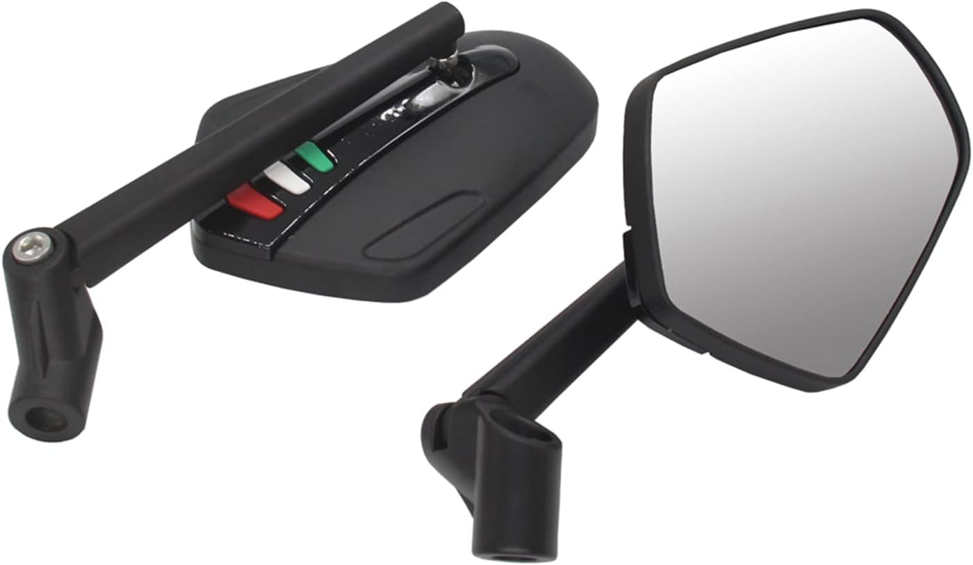 2 Pack End Rear Adjustable Motorcycle Scooters Rear View Side Reflector Sports Car Aluminum Alloy