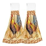 Giwawa Chicken Dish Towels Farm Animals Chicken Kitchen Towels Rooster Kitchen Hanging Towel Dry Tow