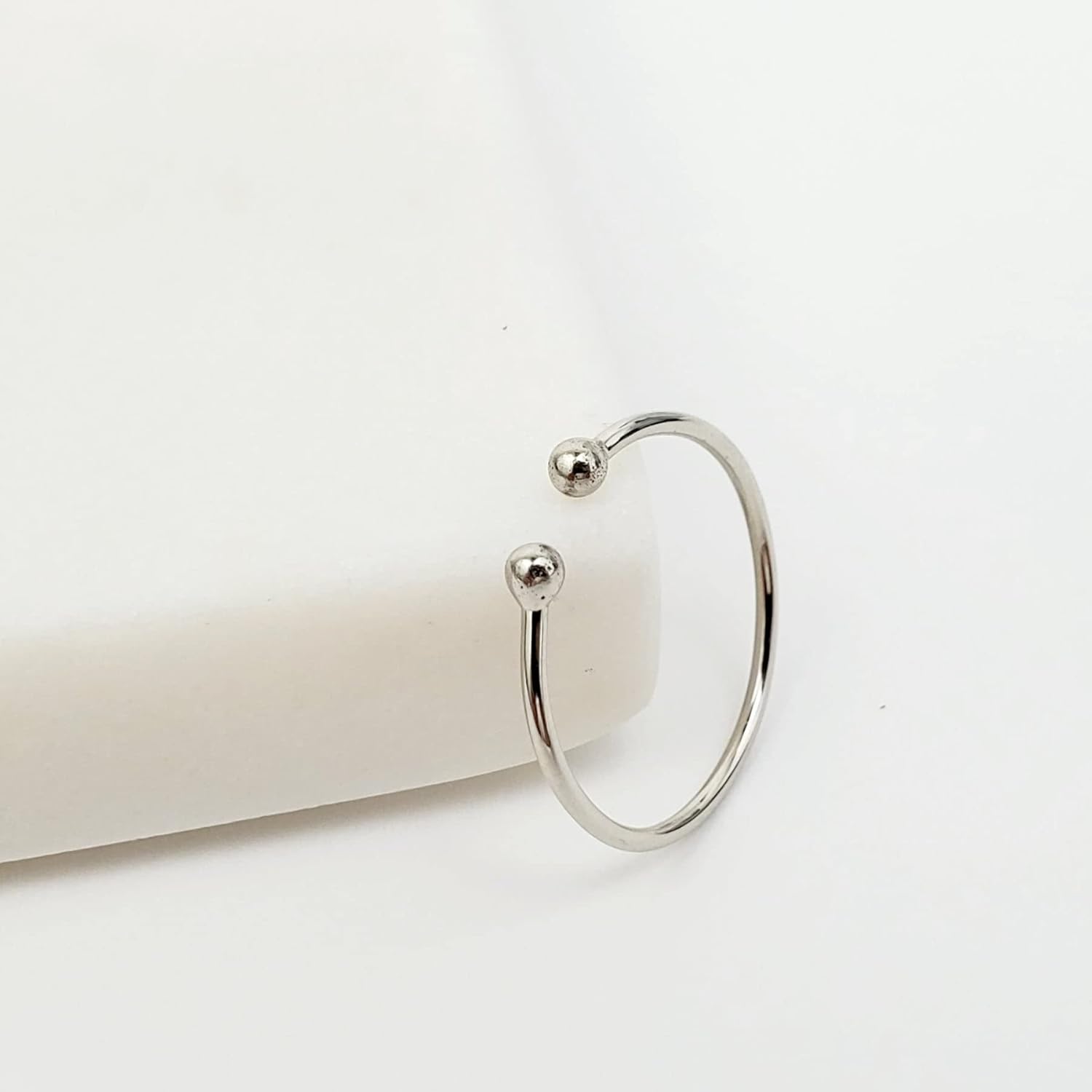 14k Solid Gold Thin Stacking Cuff Ring