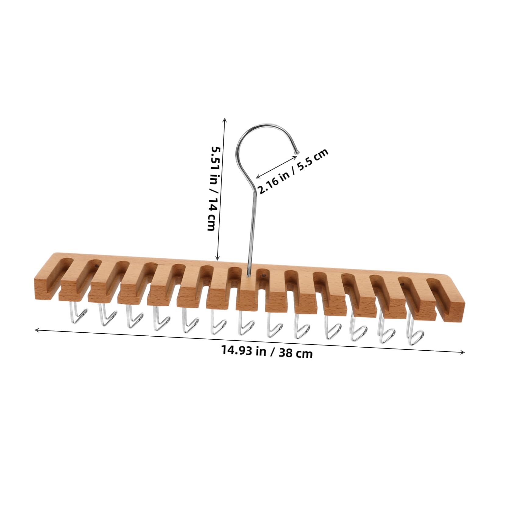 PRETYZOOM Belt Rack Hanger Tie Organizer Wooden Closet Scarf Hanger Multi-Purpose Storage