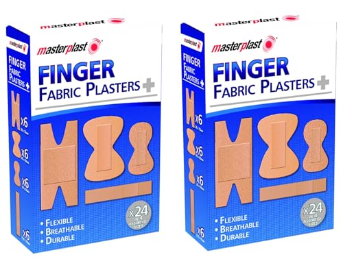 2x24 Fabric Plasters Finger Plasters Fabric Bandage First Aid Plaster Strip Bundled by Smart Cutie
