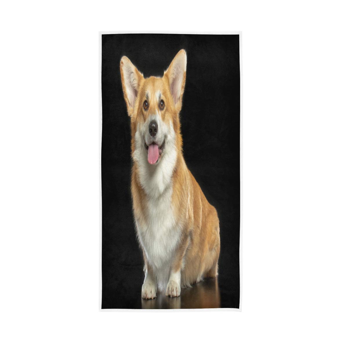 GIGIJY - Toalla de mano para perro, diseño de corgi galés, muy absorbente, suave, para el hogar, cocina, baño, gimnasio, (1 juego de 4 unidades) para adultos niños y niñas, 76 x 38 cm