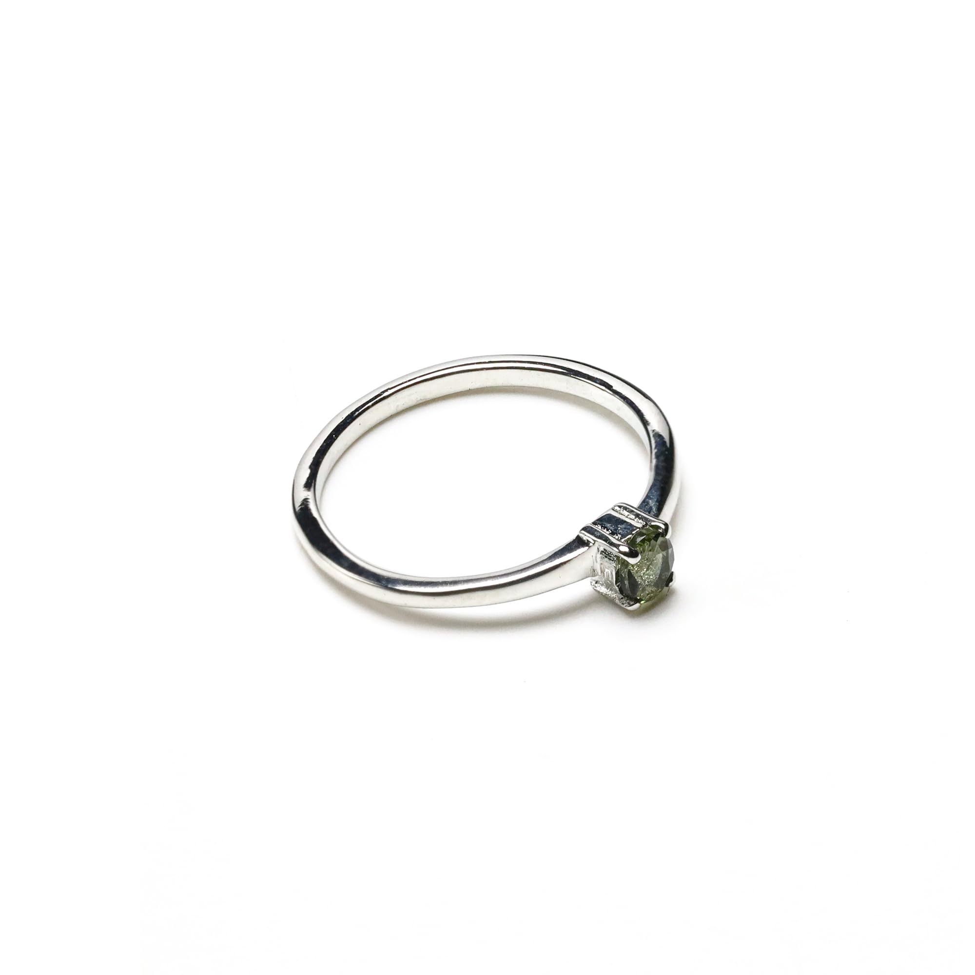 Anillo de compromiso de moldavita en plata de ley 925, joyería bohemia hecha a mano, anillo de promesa étnico para mujer con piedra preciosa natural
