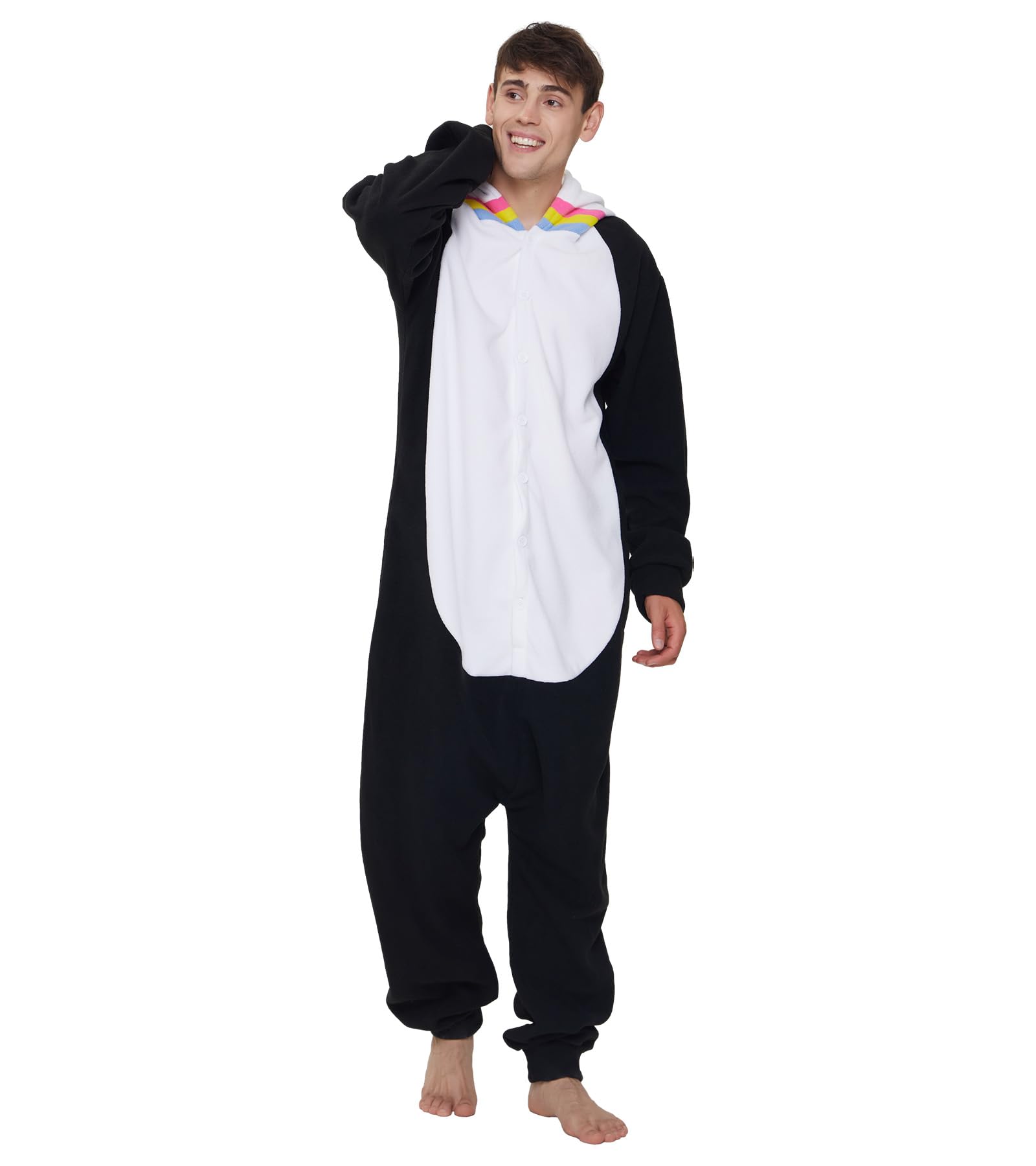 Dodheah Unisex Panda Pigiama Adulto Onesie Halloween Animale Cosplay Costume Tuta di Natale Carino Pigiama