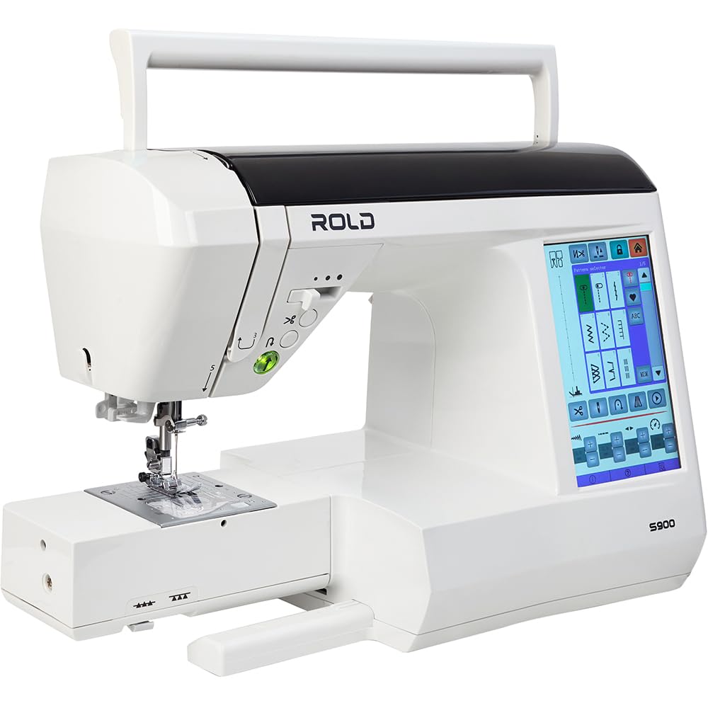 ROLD S900 Computer Nähmaschine mit Touchscreen Display | 180 Nähstiche | 8 Knopflöcher | automatischer Fadenabschneider | 70W Servo Motor | Nadeleinfädler