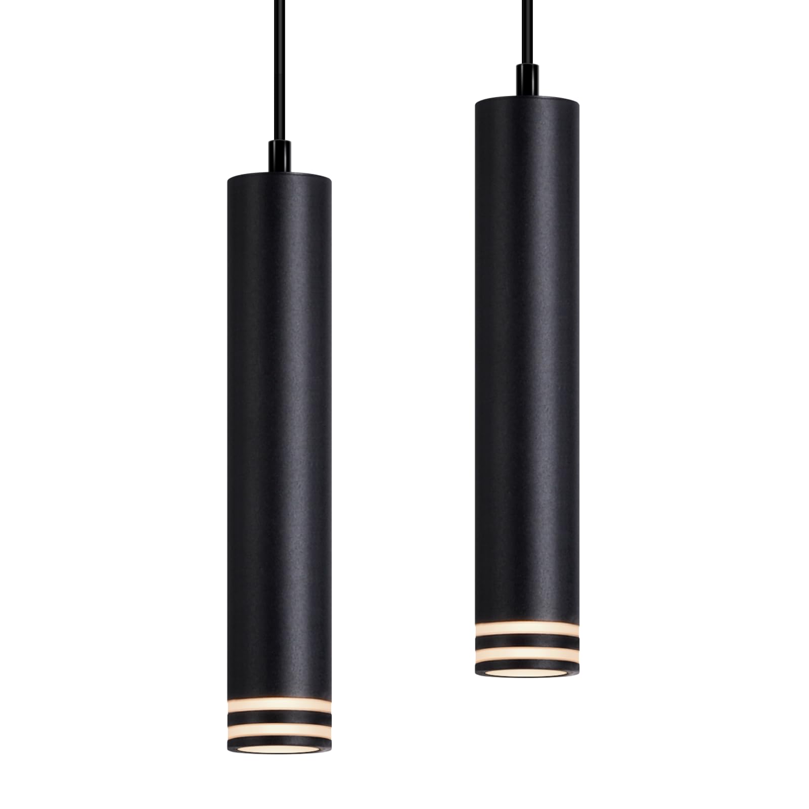 Pendelleuchte GU10 Zylinder Hängelampe -2ER Modern Aluminium
