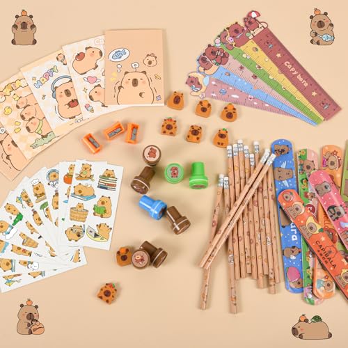 Set de papelería con lápices y accesorios Ulema 216 piezas miniatura 3