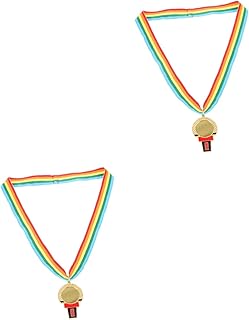 BESPORTBLE 2pcs The Medal Kid Gifts Kids Gifts Winner Award Medal 1st Place Medals Gold Silver Bronze Award Medals Gold Medals Race Medal Kids Party Prop Gold Leaf Props Toy Child Zinc Alloy