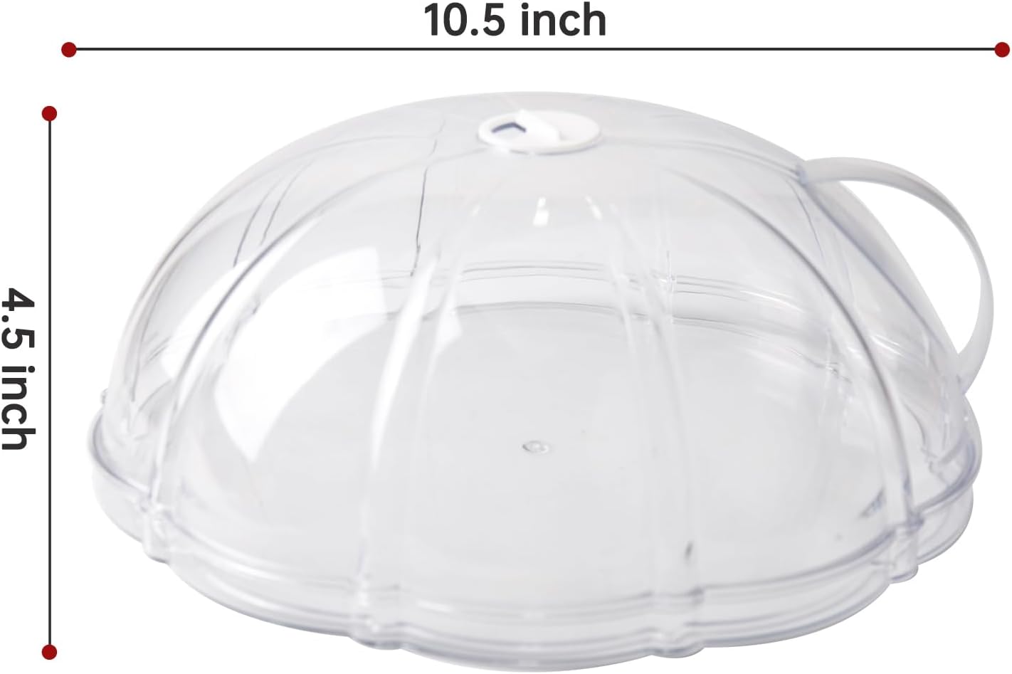 Microwave Cover for Food - 10.5 Inch Clear Splatter Guard with Handle, Dishwasher-Safe, Multi-Use Tray : Pot Holders, Drying, Baking, Place Tray, Utensils Rest for Kitchen Counter