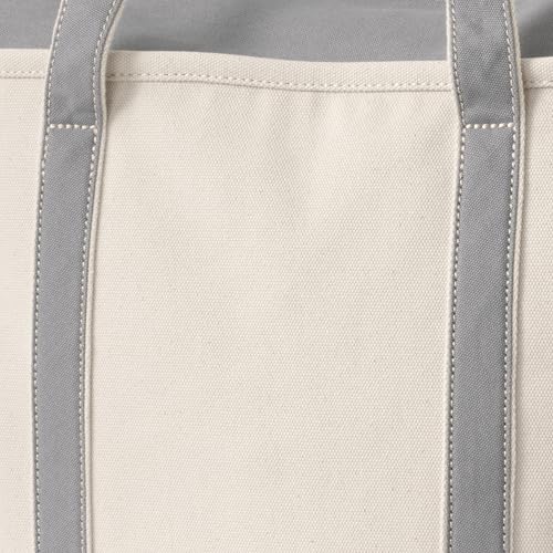 Image of Lands' End Zip Top Long Handle Canvas Tote Bag
