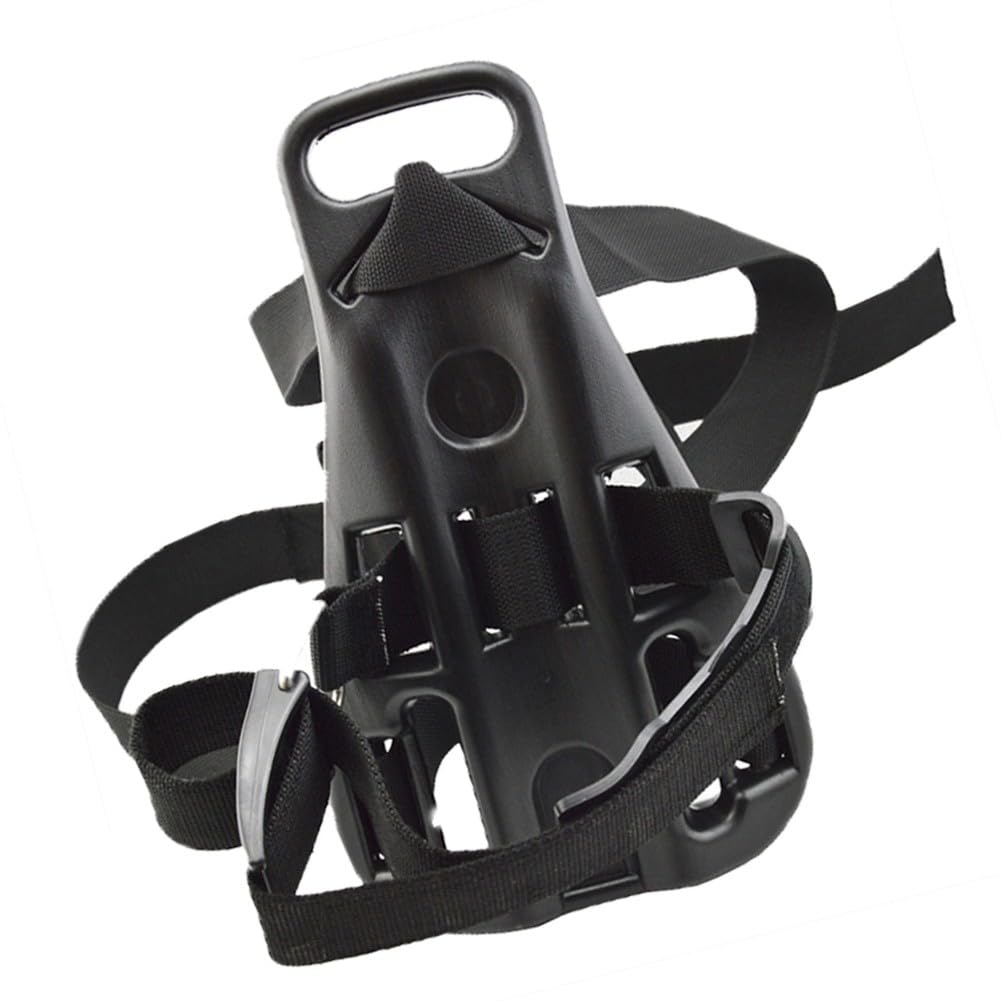 Verstellbarer Tauchflaschenhalter für Rucksäcke (7-12 l Sauerstoffflaschen), hochfestes Nylon, sichere Halterung für Freizeit- und Berufstaucher, Schwarz