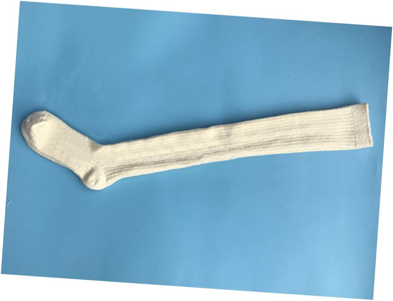 Beaupretty Warm Wool Thigh High Stockings Thickened Over Knee Socks for Winter in Beige - Image 3