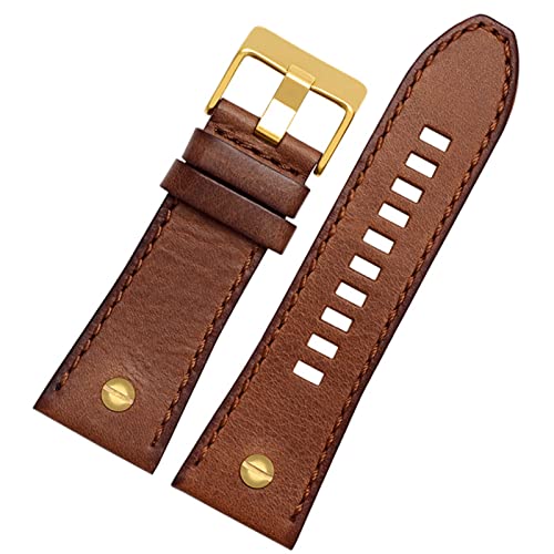 Bracelet en cuir véritable haut de gamme pour montres Diesel DZ7408 et DZ4476