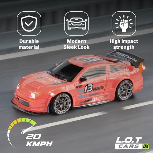 Image of Flare Remote Control Car | 20Kmph, 2.4Ghz | Rc Drifting Car, Rc Car, Valentine Gift, 4 Wheel Drive, Boost Mode, Long Range Remote, Hard Plastic Top with LED Head Light (Track Pink)