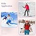 yeeplant Winter Ski Mittens for Women, Warm Insulated Thermal Gloves, Windproof, Adjustable Wrist Strap