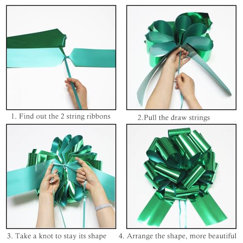 Image of 14 Inch Big Green Bow,1Pcs Big Bow for Present,Big Gift Bow for Appliances,Bikes,Table Decorations and Party Events (Green)