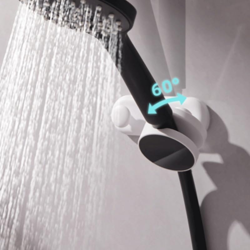 Drainless Holeless Shower Arm Bracket Adjustable Holder Bathroom Fixture Rain Fixing Wall Base