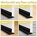 HomeProtect Door Draft Stopper 30 Inch, Weather Stripping with Strong Adhesive for Bedroom Essential Home Protection for 1.5 Gaps Interior Front Door Sweep for Bottom of Door,Easy to Install, Black