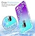 Samsung Galaxy S9 Plus Case (Not Fit S9) with 3D PET Screen Protector [2 Pack] for Girls Women, LeYi Glitter Bling Diamond Liquid Quicksand Cute Clear Phone Case for Samsung S9+ S9 Plus ZX Teal/Purple