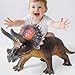 Gzsbaby Dinosaurs King Giant Triceratops Dinosaur Toy – 32 inches Realistic Lifelike Dinosaur Figure, Jumbo Dino Toys for Kids Toddler 3-5 5-7 Years, Perfect Party Favors, Birthday Gifts