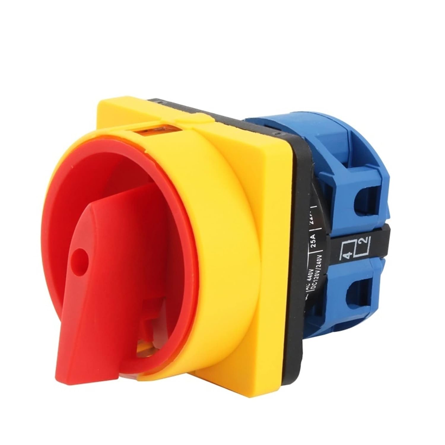 25A DIY Changeover Rotary Cam Switch LW26-25GS/02-1 Rotate 220V Power Cut-Off Knob Isolation Master Switches 1Pcs(Off-ON)