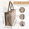 FENGQQKJ Bride Jute Tote Bag Shopping Bag Jute Bridal Bag Jute Bag Cotton Bag Jute Tote Bag Hessian Bags Jute Waterproof Shopping Bags Beach Bag for Wedding Shopper #3