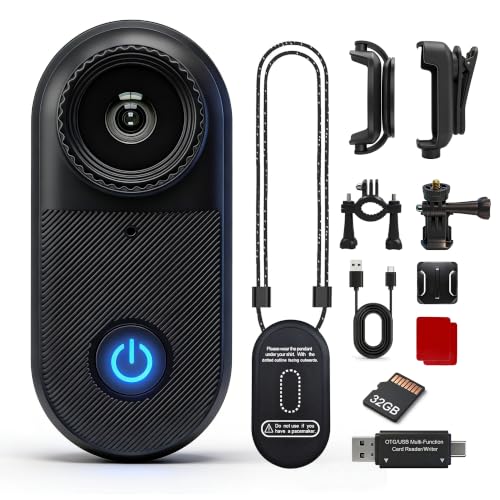 Yehtreh 2,7K Bodycam körperkamera,Action Cam Magnetanhänger,35g Graphit – Ansicht 1