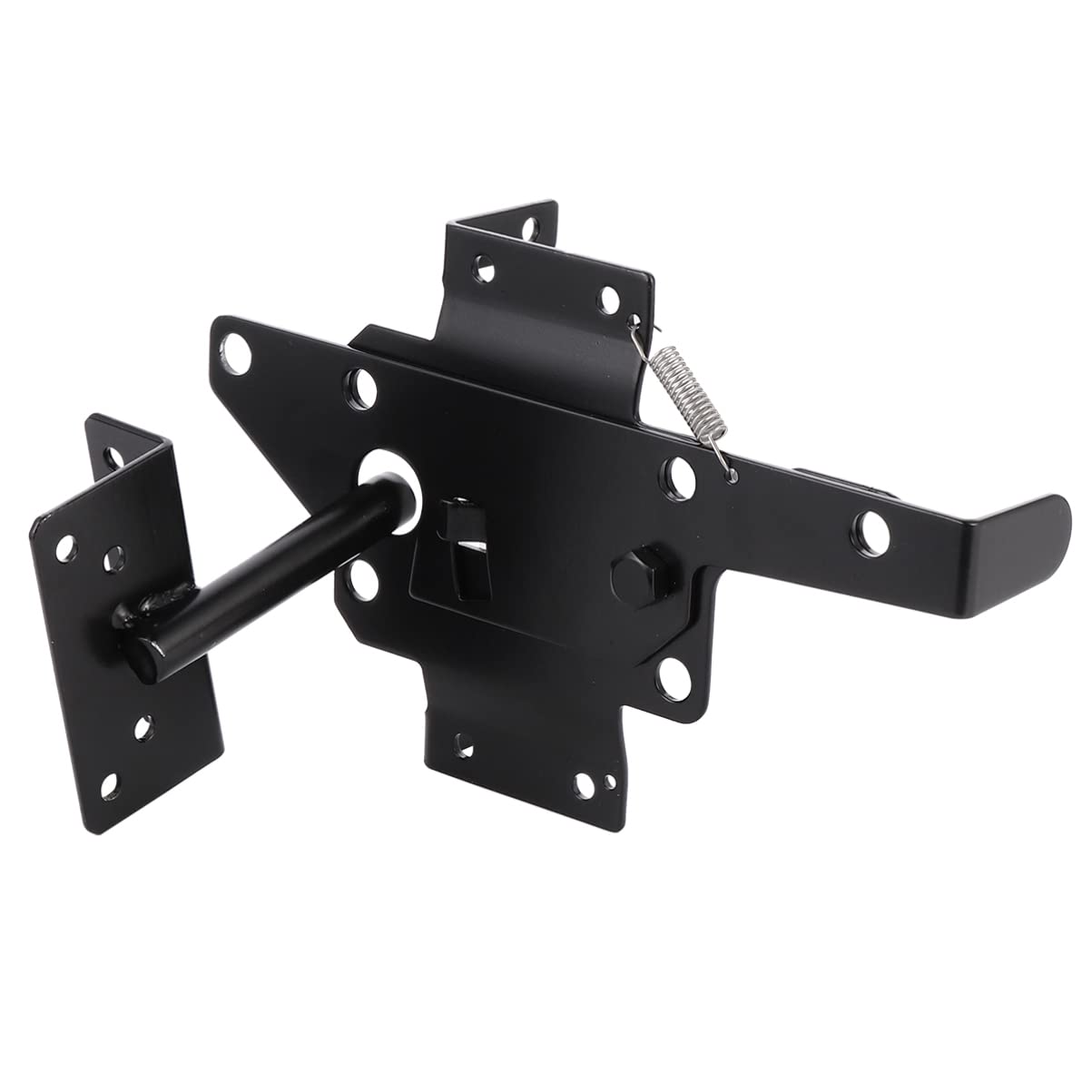 Loquet Autobloquant de Portail en Fer Noir, Verrouillage Automatique