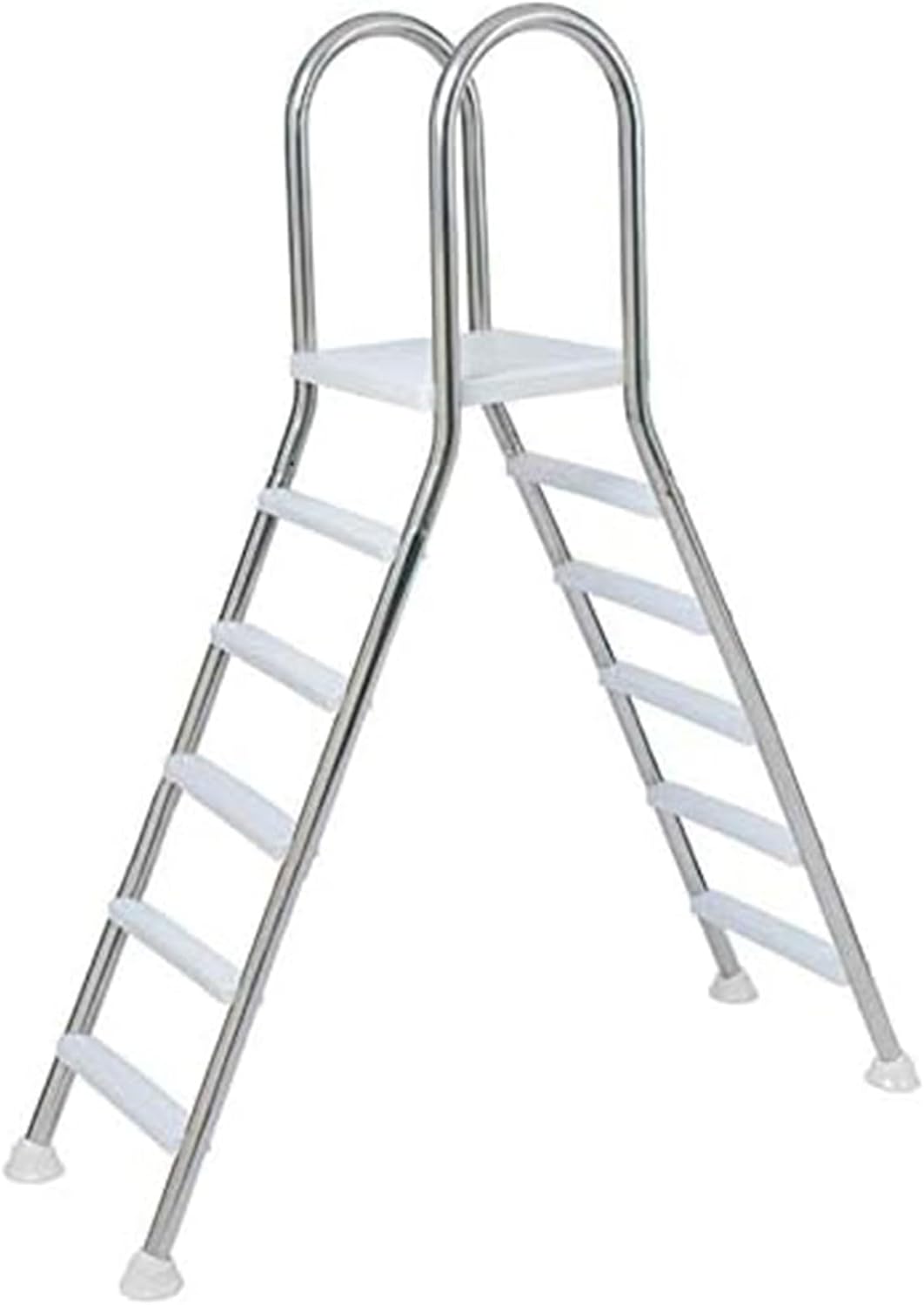 62 Inch High 5-Step Swimming Pool Ladder for Above Ground Pools, Non-Slip Steps Ladder for In-Ground Stainless Steel Step for Indoor/Outdoor Pool,Load Capacity 550 Lb