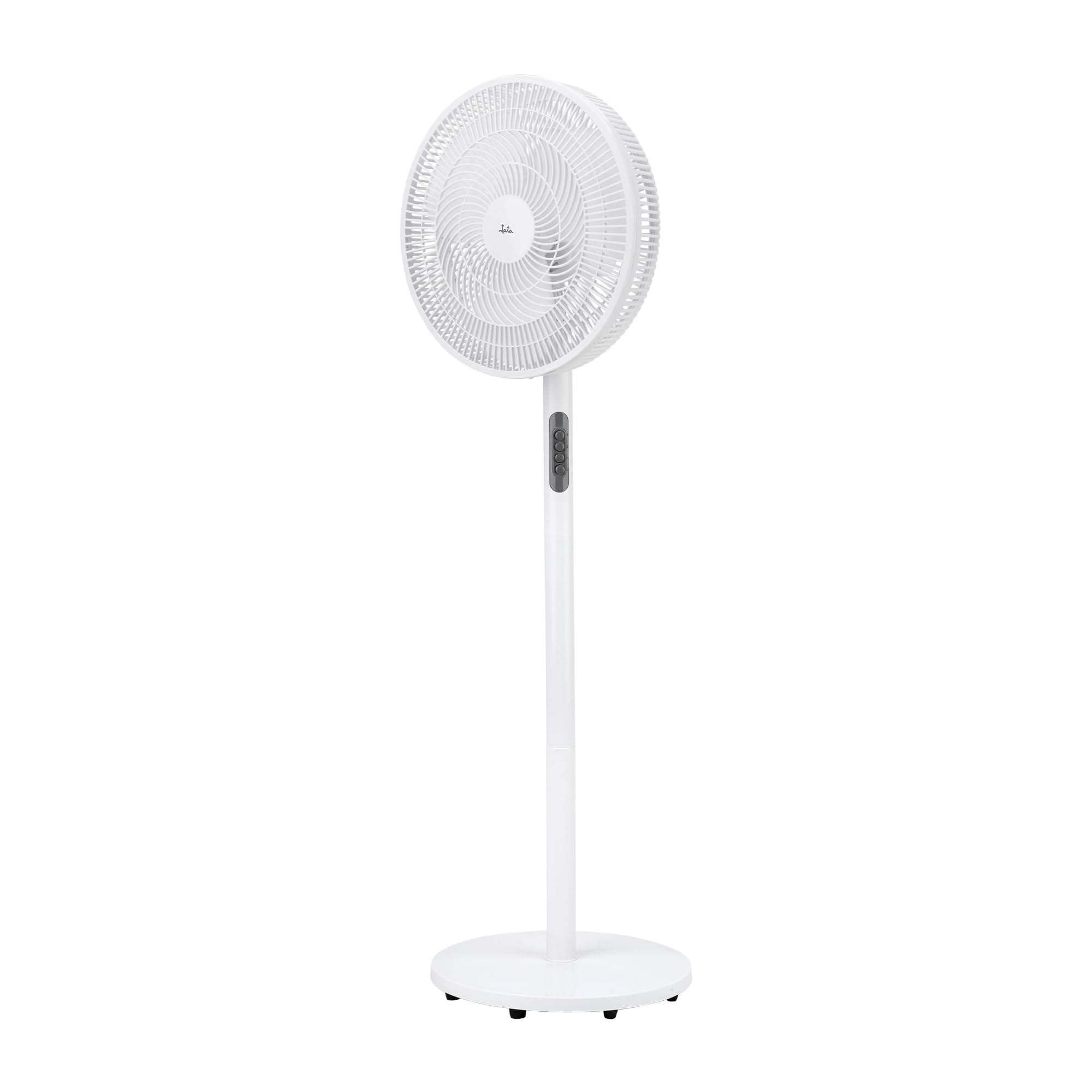 JATA JVVP3061 - Ventilador de Pie 50 W, Ventilador Oscilante Silencioso 40 cm, 3 Velocidades, Altura Regulable 1,25 m, Gran Caudal de Aire 2663 m³/h, para Hogar y Dormitorio