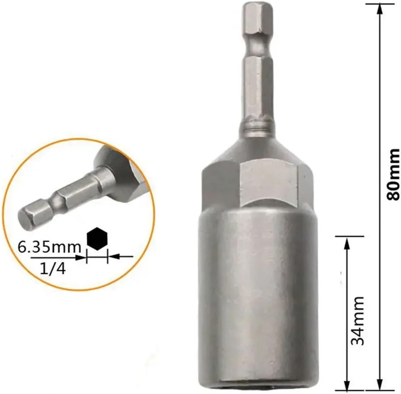 5.5mm-19mm Hex Socket Sleeve Nozzles Nut Driver Set Power Screwdriver Handle Tools Power Drills Impact Drivers (Size : 14Pcs)