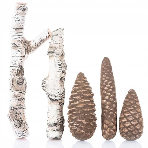 Dekoholz für für Bio- Ethanol- Gas- Kamine Holzoptik aus Keramik hitzebeständig Scheite Äste